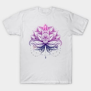 Purple  Watercolor Lotus / Lily flower T-Shirt